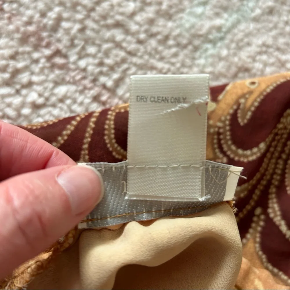 J Jill Faux Wrap Maxi Skirt Size 12 Moroccan Style Print Fall Autumn Holiday - Picture 4 of 12